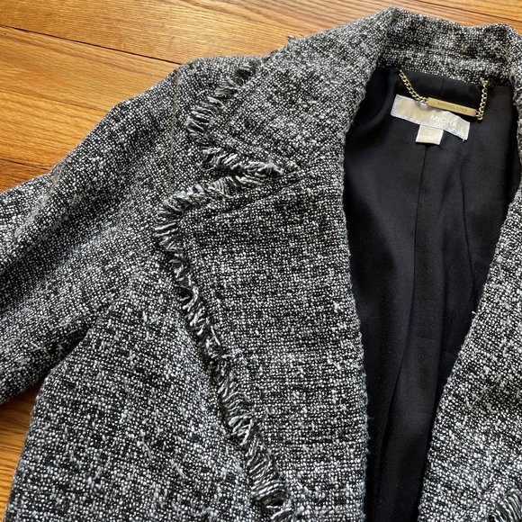 Michael Kors Tweed Open Front Blazer Size 2 - Picture 9 of 16